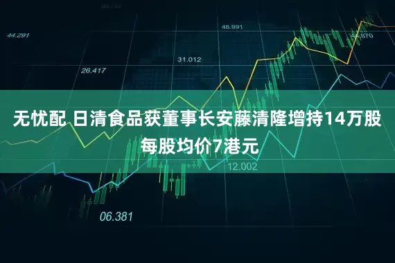 无忧配 日清食品获董事长安藤清隆增持14万股 每股均价7港元